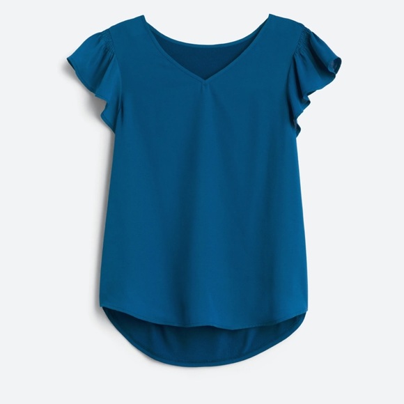 Papermoon Tops Nwt Papermoonemani Flutter Sleeve Mixed Material